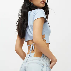 Camisetas Cortas de Moda para Mujer 2026, Cuello Redondo, Corte Regular, Estilo Casual y Urbano, Precio Bajo, Mejor Calidad - Product Image 4