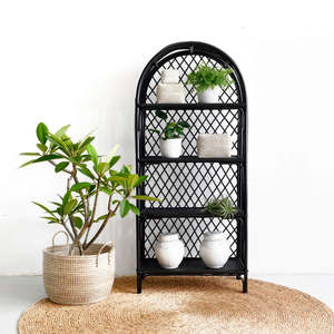 Floor Standing Rattan Shelf Pet Friendly Home Furniture Wholesale Handcrafted Living Room <b>Book</b> Storage Shelves - Product Image 2