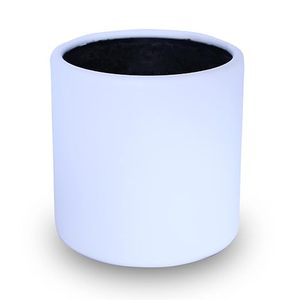 Maceta de Acero Inoxidable de Alta Calidad con Elegante Acabado Blanco y Revestimiento Interior Negro Resistente a la Corrosión, Venta al Por Mayor OEM - Product Image 1
