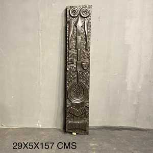 Indian Naga Tribal Wooden Wall Panel Hand Carved Architectural Decor Antique <b>Rustic</b> Hotel Interior Mix Match 1 Container - Product Image 1