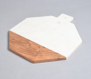 Tabla de cortar de mármol apta para alimentos, diseñada para un corte limpio y prácticas de cocina higiénicas - Product Image 2