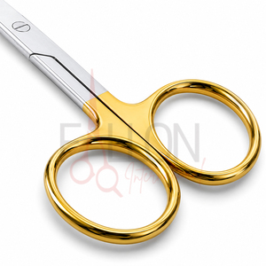 Premium Gold Handle Stainless Steel Curved Nail <b>Cuticle</b> <b>Scissors</b> Precision Cutting <b>Scissors</b> - Product Image 3