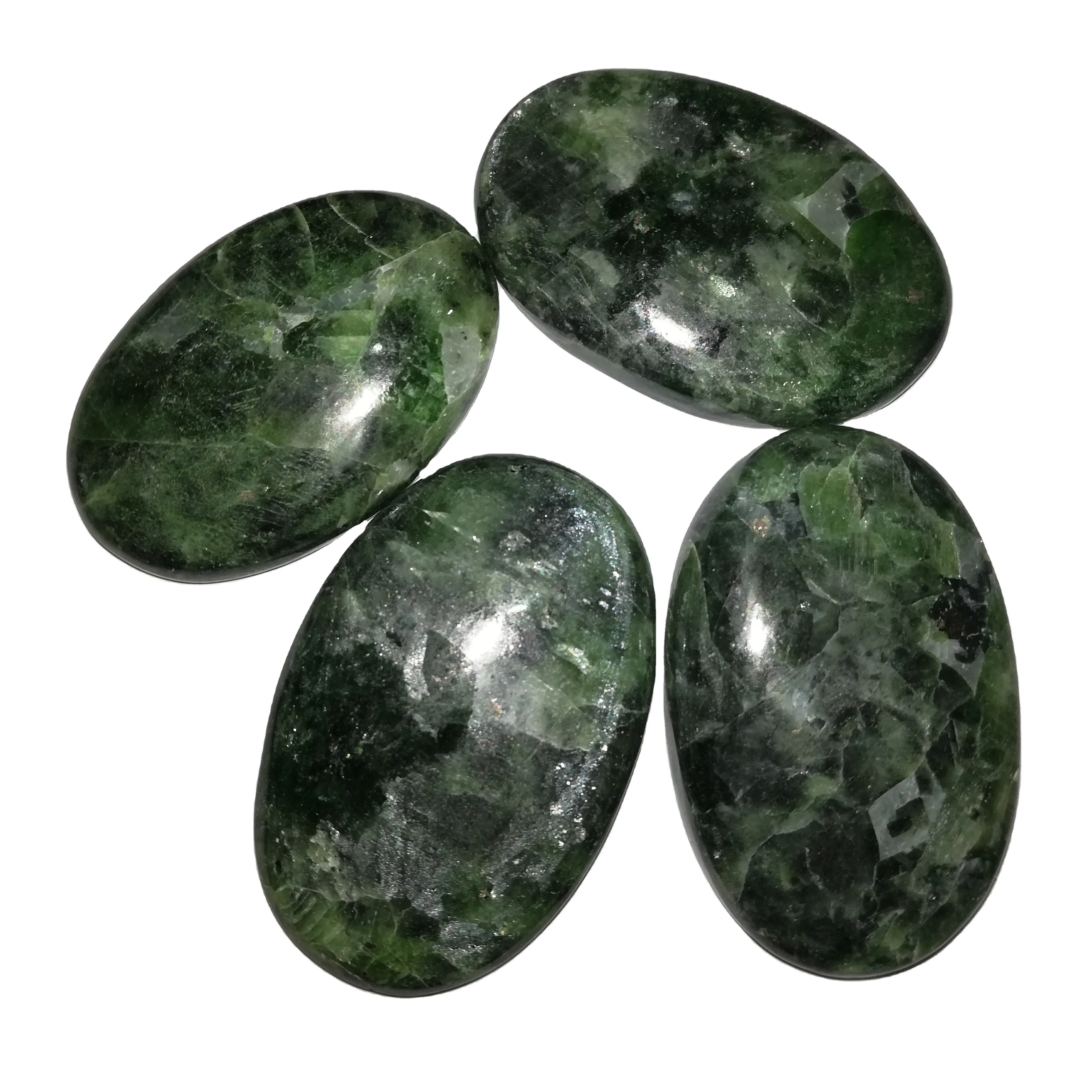 Batu permata natural Chrome diopside Jasper, batu mulia longgar buatan tangan, batu longgar kualitas tinggi untuk perhiasan