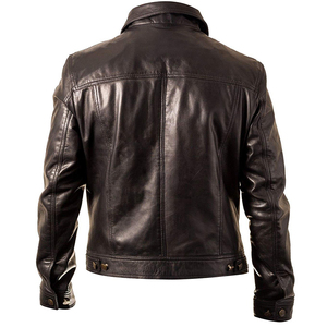 Men's Autumn Casual Motor 2026 Customized Genuine <b>Leather</b> <b>Jacket</b> ODM Vintage Style Fashion - Product Image 4