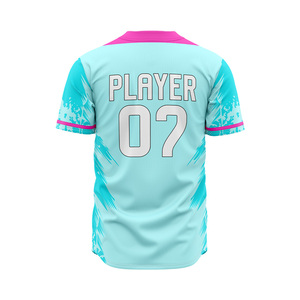 เสื้อเบสบอลพิมพ์ลายตามสั่งแบบยูนิเซ็กซ์ พิมพ์ซิลค์สกรีน ผ้าผสมวิสโคส/คอตตอน ผ้าตาข่าย ไซส์พลัส พิมพ์ชื่อทีมตามสั่ง - Product Image 2