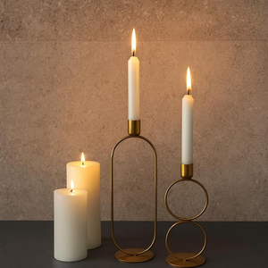 <b>Taper</b> <b>Candle</b> Holder Stand Set of 2 Decorative Metal <b>Candle</b> Holders for Dining Table Wedding and Home Decor - Product Image 5