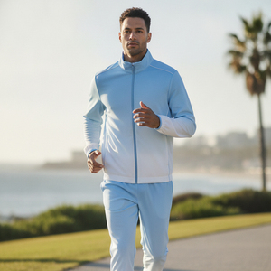 Ensemble de survêtement de sport pour homme grande taille, coupe ample, respirant, avec logo personnalisé, tendance 2026 - Product Image 5
