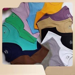 Wholesale Sexy Crop tank <b>Tops</b> for Women Seamless Street tank <b>Tops</b> Ribbed Women Sports Vests - Product Image 5