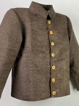 Veste décontractée pour homme en tissu tissé marron à manches longues avec boutons sur le devant, idéale pour un usage quotidien - Product Image 3