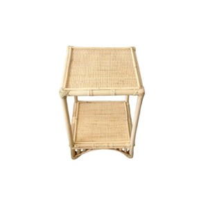 Natural Rattan Woven 2 Tier Side <b>Table</b> Rattan <b>End</b> <b>Table</b> with Open <b>Storage</b> Shelf for Living Room Bedroom Home Decor from Vietnam - Product Image 3