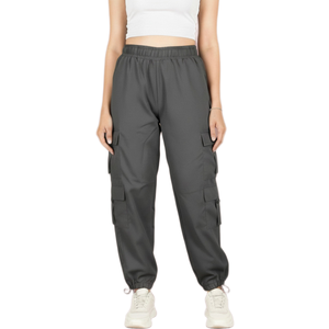 Wholesale Streetwear Plus Size Breathable Cargo Pants Loose Fit Jogger <b>Trousers</b> for Women Eco-Friendly <b>Drawstring</b> Closure Pants - Product Image 1