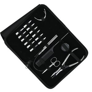 Kit complet d'outils de salon pour extensions de cheveux avec outil de sertissage de perles, crochet de tirage pour micro-anneaux et peigne à queue, kit d'accessoires - Product Image 6