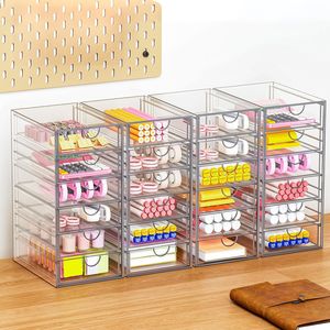 Organizzatore per Trucchi in Acrilico con 19 Cassetti, Set da 4, Cassetti Trasparenti per Bagno, Organizzatore per Cosmetici, Organizzatori per Trucchi - Product Image 4