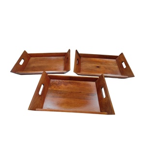 Wooden Food Carry Tray Created for Home Dining Celebrations Party Service <b>Breakfast</b> Arrangements and Beverage Presentation - Product Image 5