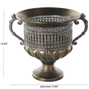 Proveedor de Jarrones de Metal al por Mayor de Alta Demanda, Jarrón Decorativo de Hierro Negro Mate de Lujo - Product Image 2