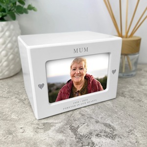 Urna Funeraria de Madera Natural para Cenizas de Mascotas con Marco de Fotos Personalizable, Diseño Rectangular para Cenizas Humanas Adultas - Product Image 6