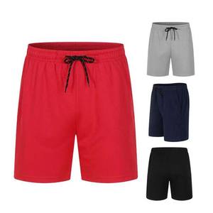 Shorts en molleton français rouge, gris et noir, 100% coton biologique de luxe, pré-rétréci, certifié GOTS, coupe classique, doux et de qualité supérieure - Product Image 1