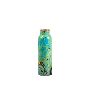 Bouteille d'eau en cuivre artisanale à motif diamant, vaisselle décorative de style traditionnel, étanche, pour le bien-être et l'hydratation, cadeau, OEM ODM - Product Image 5