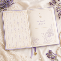 Carnet de notes LABON Iris Moon personnalisé, couverture rigide or et violet lavande, journal esthétique de luxe, papeterie en gros, cadeau