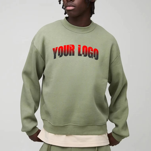 Mens <b>Mock</b> <b>Neck</b> Oversized Sweatshirt Custom Logo Heavyweight Cotton Pullover Streetwear Sweatshirt Relaxed Fit Casual Winter <b>Top</b> - Product Image 1