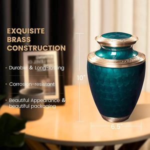 Urne funéraire élégante en laiton pour adultes, urne commémorative pour cendres pour hommes et femmes - Product Image 3