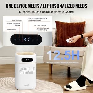 Umidificatore Intelligente con Purificatore d'Aria, 480 Ml/h, 3 Velocità, per Tutta la Casa fino a 20 m², Installazione da Tavolo - Product Image 4