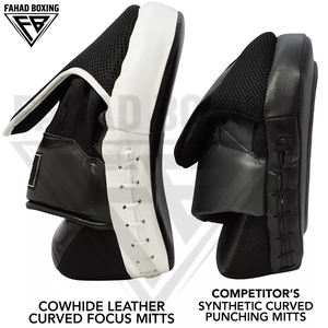 Vendas de boxeo de cuero y PU duraderas de alta calidad en gris y negro con logo personalizado y cierre de velcro - Product Image 4