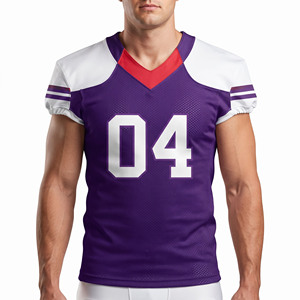 Maillot de football américain en mesh pour hommes, manches courtes, sublimation, vente en gros - Product Image 1