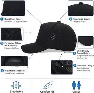 หมวกแก๊ปทรง Trucker 6 แผง แบบ Unisex สีพื้น ผ้าซาติน ปรับขนาดได้ สไตล์ลำลอง สำหรับผู้ใหญ่ ใส่ได้ทุกฤดู ผ้าฝ้าย 100% สีดำ กรมท่า เทา - Product Image 4