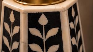 Artisan Eco-Friendly Bone Inlay Candle Holder / Bakhoor Stand Handcrafted Modern Decorative Accent Elegant Gift Set. Natural - Product Image 4