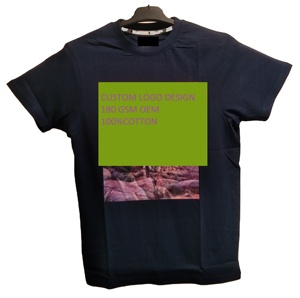 À la mode hommes demi manches séchage rapide 100% coton organique unisexe bouffée impression doux Anti empilage décontracté col rond élégant t-shirts - Product Image 1
