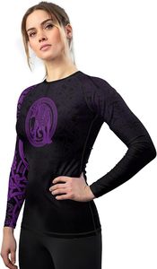 Custom Design Men's Long Sleeve Rashguard BJJ Compression Wear 100% Polyester Premium Quality OEM Service <b>Heat</b>-Transfer Printed - Product Image 4
