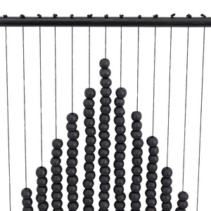 แขวนผนัง macrame สีขาวหรูหราพร้อมลูกปัดไม้สีดำเหมาะสำหรับการตกแต่งแบบโบโฮห้องนอนห้องนั่งเล่นและการเน้นผนังที่ไม่เหมือนใคร - Product Image 5