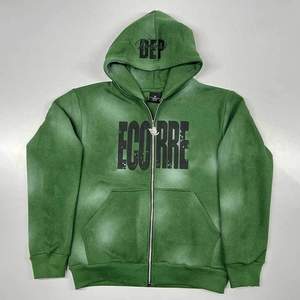 Sweat-shirt à capuche noir pour homme avec fermeture éclair intégrale, service OEM, pour streetwear, veste tricotée d'hiver, 100% coton, uni, décontracté, séchage rapide, avec poche - Product Image 2