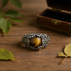 Anillo Ajustable de Ojo de Tigre, 5.5 Gramos - Product Image 3