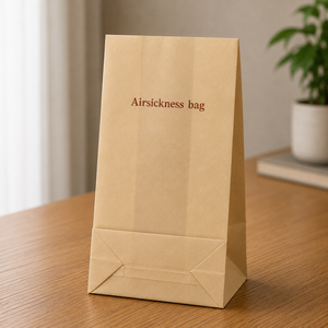 Air Sickness Bag Eco-Friendly <b>Biodegradable</b> Luxury Standard Flat White <b>Paper</b> Disposable Offset Printing Self Adhesive Seal - Product Image 6