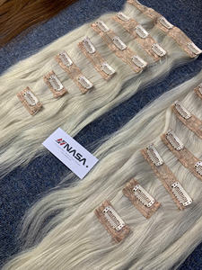 Extensions de cheveux à clipser, 100% cheveux vietnamiens vierges, qualité supérieure, couleur blonde, fabrication en usine - Product Image 6
