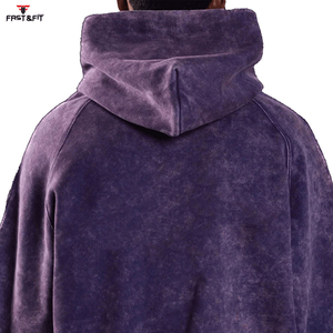 Sudaderas con Capucha de Algodón 100% Bordadas, Lavadas al Ácido, de Gran Tamaño y Peso Pesado, Personalizadas para Hombre, Venta al por Mayor, Invierno - Product Image 6