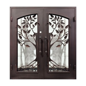 Royal Luxury Premium Artistic Wrought Iron Security Main Door Rust-Resistant Powder Coating Easy Installation - Product Image 1