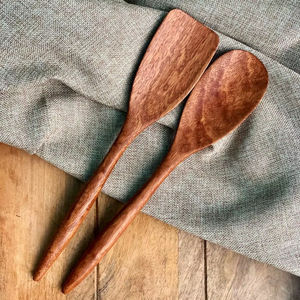 Cuchara de Servir de Madera Moderna y Ecológica, Utensilio de Cocina Hecho a Mano para Mezclar Arroz, Curry, Sopa, Ensalada, para el Hogar, Restaurante, Fiesta - Product Image 1