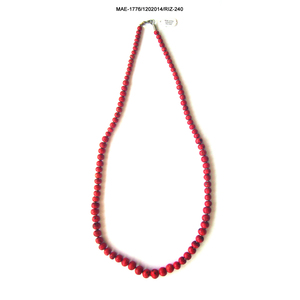 Exclusivo collar indio hecho a mano con cuentas rojas de hueso, unisex, con cuentas de colores en forma de bola, pieza de joyería llamativa al mejor precio al por mayor. - Product Image 2