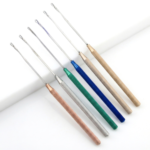 Aiguilles à crochets pour extensions capillaires professionnelles personnalisées, en acier inoxydable, avec poignée ergonomique pour l'installation - Product Image 1