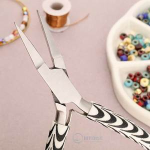 คีมปากแบนสแตนเลส ลายซีบร้า ขนาด 5 นิ้ว ด้ามจับสบายพร้อมสปริงคู่ เครื่องมือทำเครื่องประดับสำหรับสร้อยข้อมือ - Product Image 4