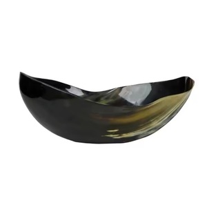 Bol artisanal en corne de buffle poli, naturel, ovale, pour salade, fruits, service, fête, mariage, décoration intérieure, bol Casa. - Product Image 3