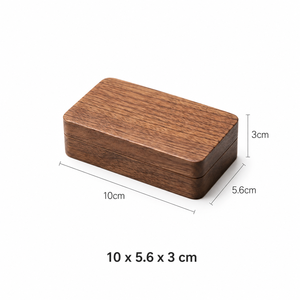 Luxury Custom Walnut Wood Double <b>Ring</b> <b>Box</b> with Soft Velvet Interior for Wedding, Engagement and Jewelry Packaging - Product Image 4