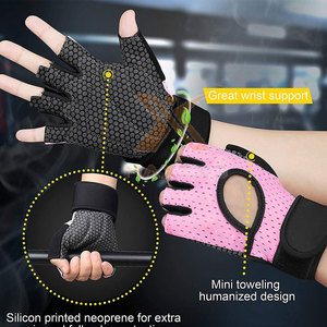 Service personnalisé OEM, gants de fitness en cuir de haute qualité, légers, avec sangle de poignet réglable, antidérapants, unisexes - Product Image 2