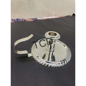 Support de bougie en laiton fait main avec coque en argent et poignée, pour chandelier, fournitures événementielles, articles de décoration de table - Product Image 6