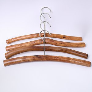 Porte-vêtements et cintres en branches de bois naturel, organisateur de rangement de placard rustique de luxe pour la décoration intérieure, vente en gros - Product Image 4