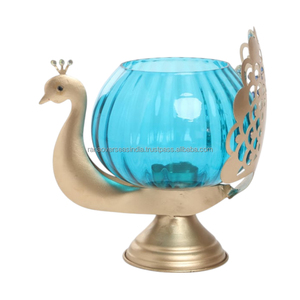 Bougeoir votif en verre et fer de qualité supérieure Mayur Une touche luxueuse parfaite pour les fêtes à domicile et les célébrations festives à bas prix - Product Image 2