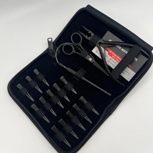 Kit de Herramientas Profesional para Extensiones de Cabello con Método de Trama Pequeña, Más Vendido, Color Negro Mate, Alicates de Dos Orificios, Tijeras con Mango de Bucle - Product Image 6